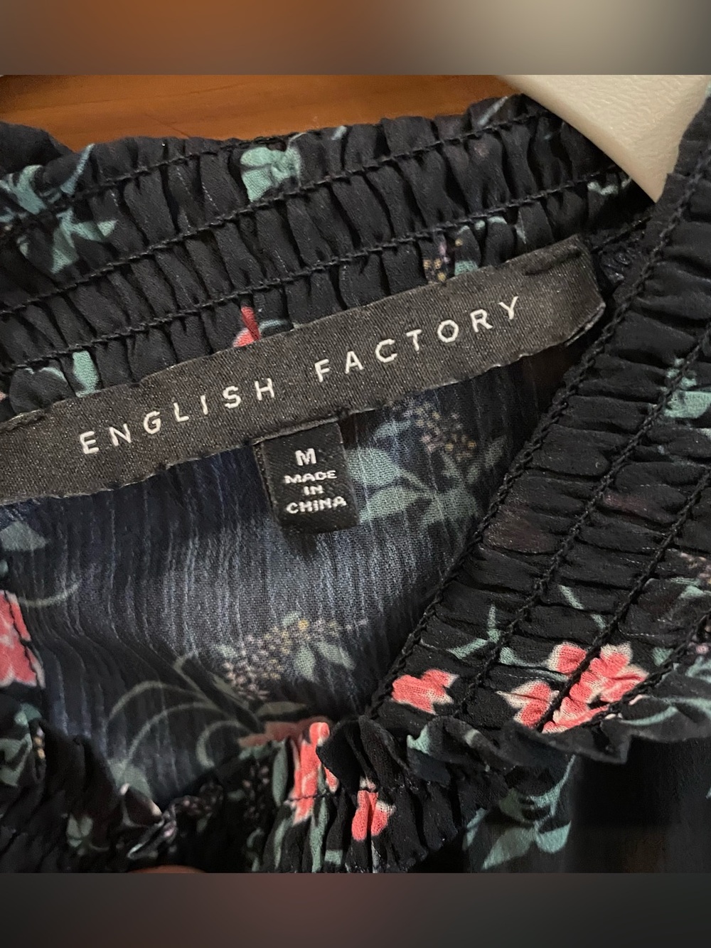 Vintage English Factory Black Floral Long-Sleeve Maxi Dress - Picture 8 of 13